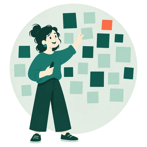 Illustration Typ ENFP im Arbeitskontext