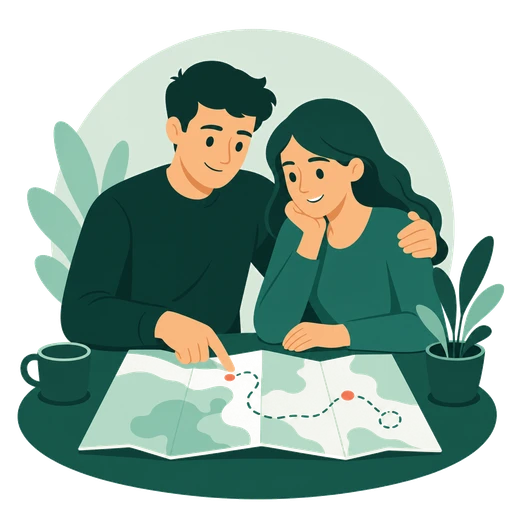 Illustration Typ ENTJ in Beziehung und Dating