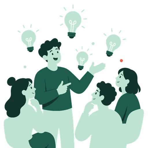 Illustration Typ ENTP im Arbeitskontext