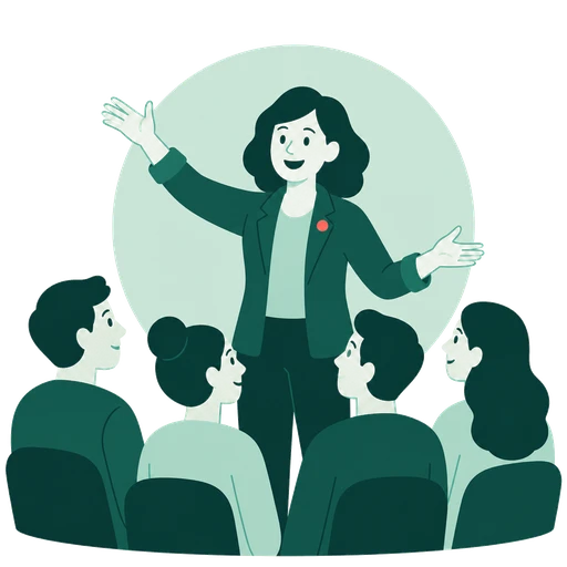 Illustration Typ ESFP im Arbeitskontext