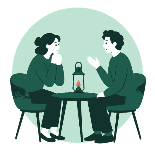 Illustration Typ INFJ im Arbeitskontext