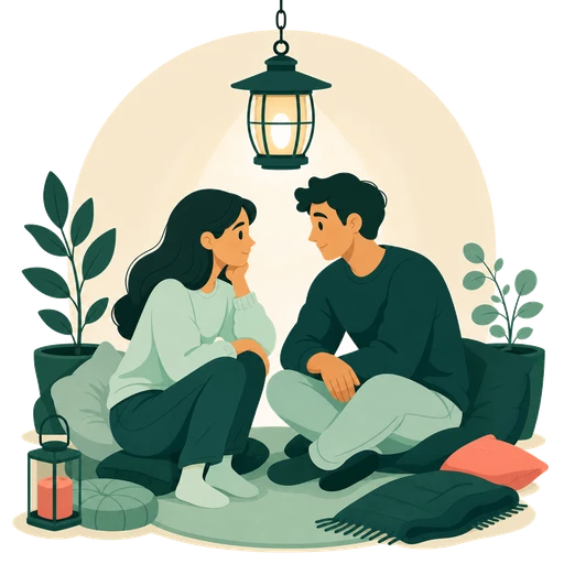 Illustration Typ INFJ in Beziehung und Dating