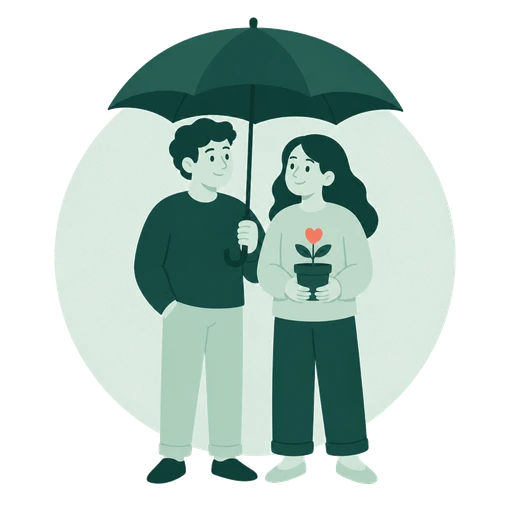 Illustration Typ ISFJ in Beziehung und Dating