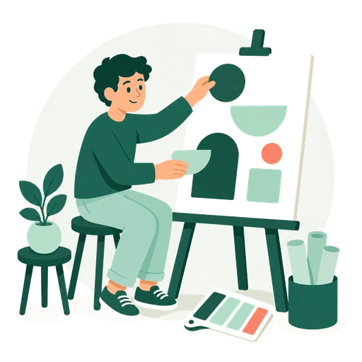 Illustration Typ ISFP im Arbeitskontext